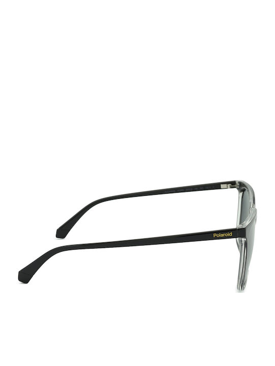 Polaroid Unisex Sunglasses with Black Plastic Frame and Black Lens PLD4163/S 7C5/55