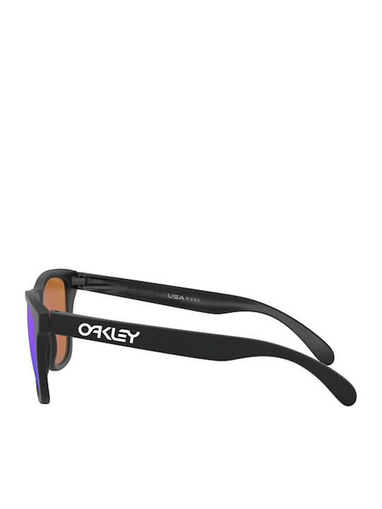 Oakley Frogskins Men's Sunglasses with Black Plastic Frame and Purple Mirror Lens OO9013-H6