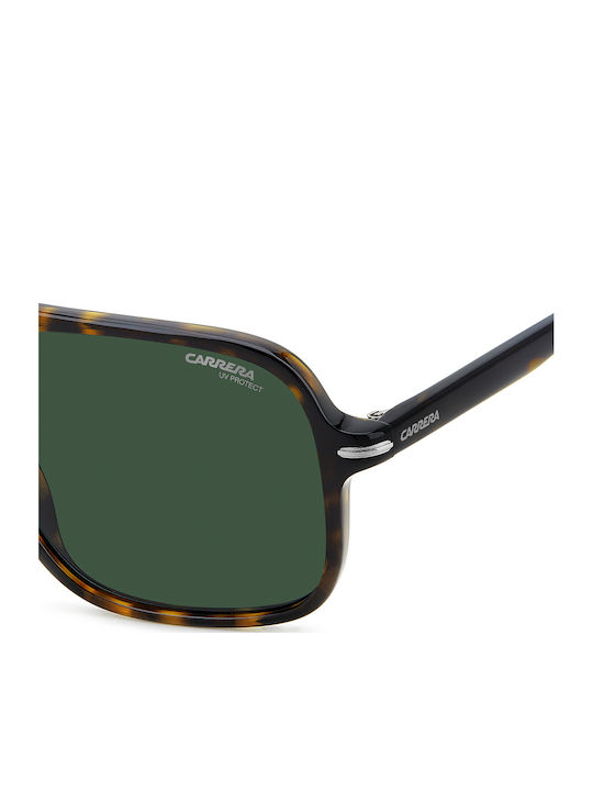 Carrera Men's Sunglasses with Brown Tartaruga Horn-Rimmed Frame and Grey Lenses