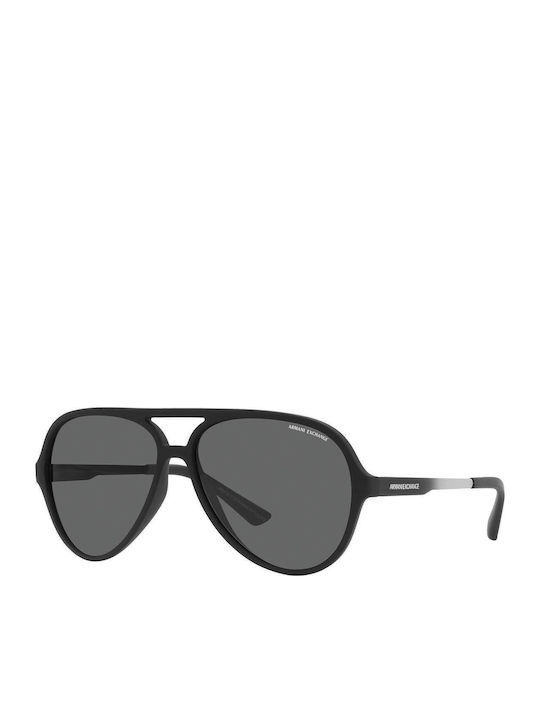 Armani Exchange Мъжки Слънчеви Очила с Черна Метална Рамка и Сиви Стъкла AX4133S 807887