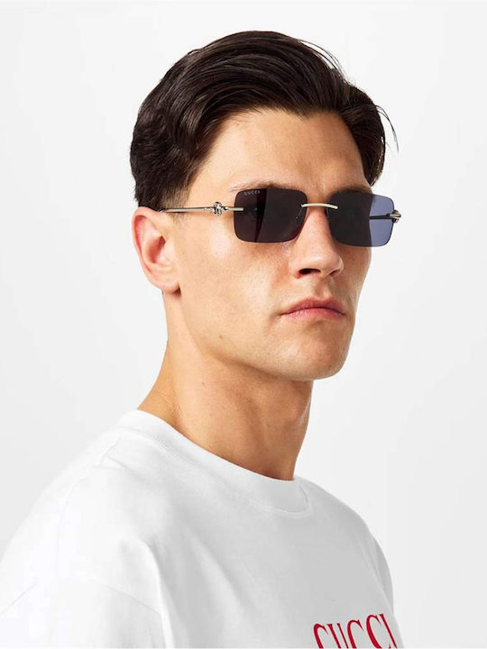 Gucci Γυαλιά Ηλίου Ασημί με Μεταλλικό Σκελετό