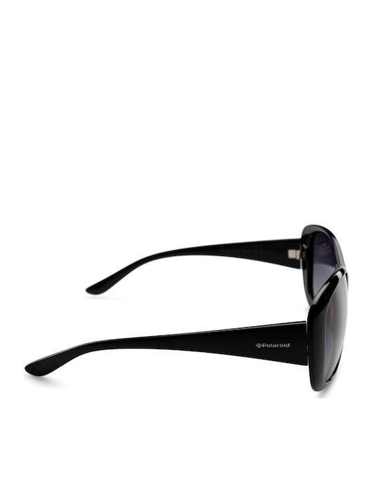 Polaroid Damen Sonnenbrille mit Schwarz Kunststoff Gestell und Schwarz Verlaufsfarbe Polarisiert Linse P8317 KIH/IX