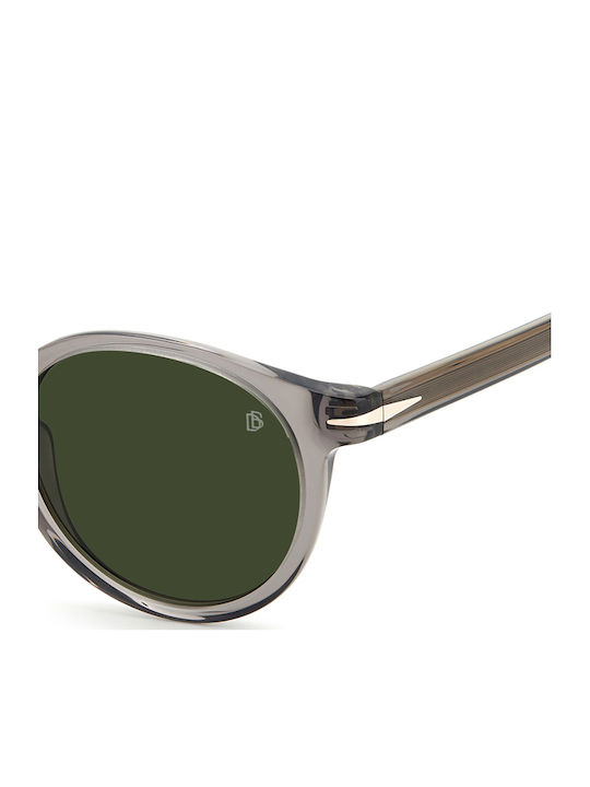David Beckham Men's Sunglasses with Gray Plastic Frame and Green Lens DB 1036/S KB7/QT