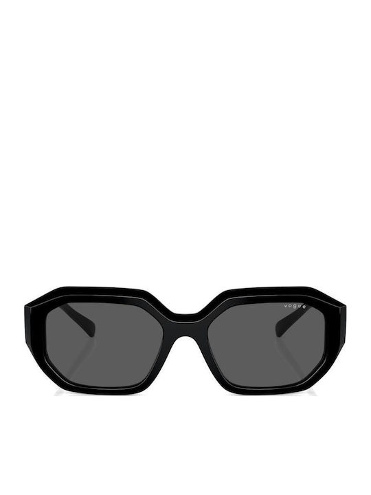 Vogue W44/87 Woman Sunglasses With Black Horn-Rimmed Frame And Grey Lens