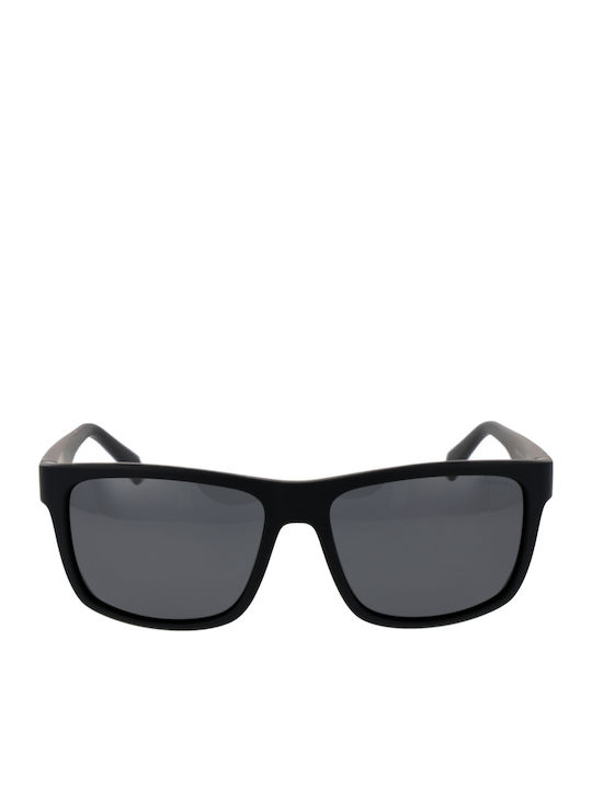 Polaroid Men's Sunglasses with Black Horn-Rimmed Frame and Grey Polarized Lens PLD2058/S 003/M9
