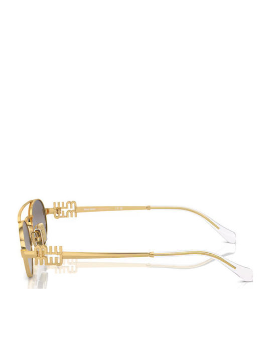 Women's Sunglasses with Gold Metal Frame and Gold Lens