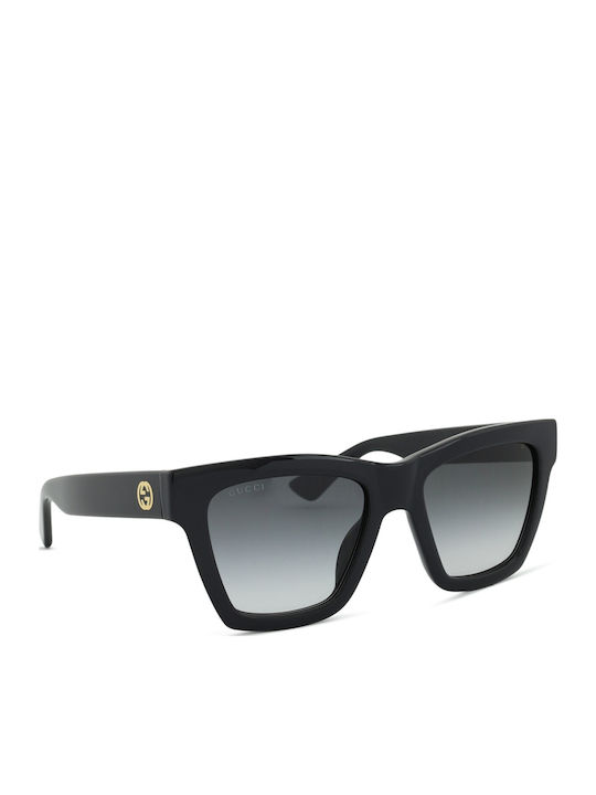 Gucci Women's Sunglasses with Black Plastic Frame and Gray Gradient Lens GG1714S 001