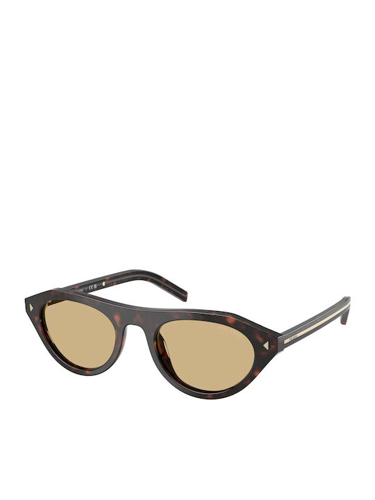 Prada Unisex Γυαλιά Ηλίου με Καφέ Ταρταρούγα Κοκκάλινο Σκελετό και Κίτρινο Φακό PRPRB15 17N70R