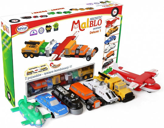 Dromader Malik Malblo Magnetic Toy Car Set for 3++ Years 60313