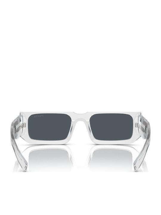 Prada Unisex Sunglasses with Transparent Plastic Frame and Gray Lens PR06YS 12R09T