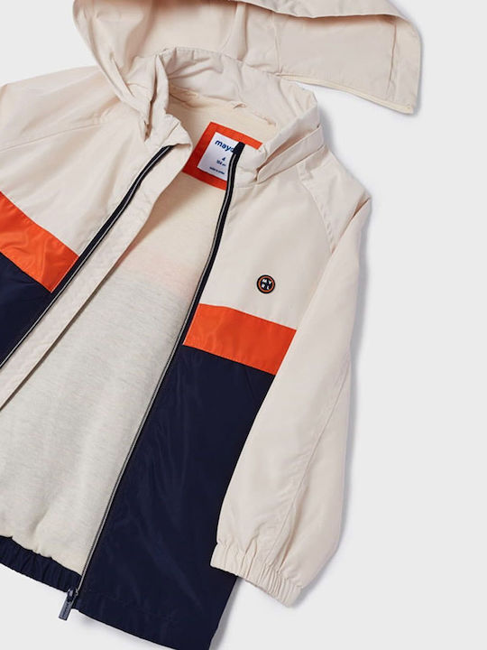 Kids' Casual Jacket Short Windproof with Hood Orange