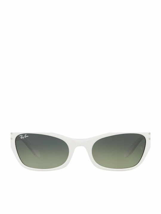 Ray Ban Lady Burbank Women's Sunglasses with White Plastic Frame and Green Gradient Lens RB2299 975/BH