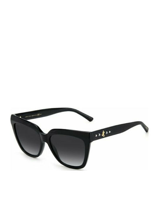 Jimmy Choo Women's Sunglasses with Black Plastic Frame and Black Gradient Lens