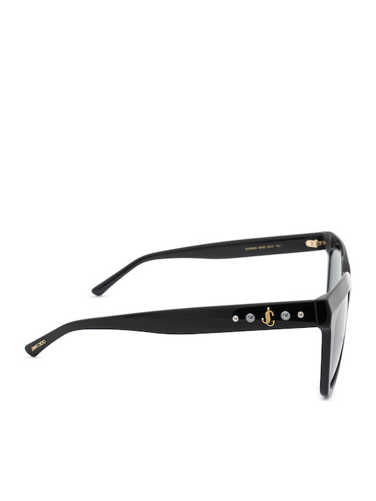 Jimmy Choo Women's Sunglasses with Black Plastic Frame and Black Gradient Lens