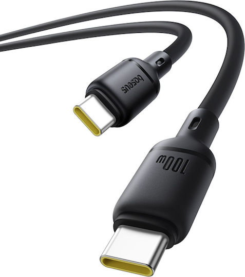 Baseus Pudding Power Datenkabel Schnellladekabel Smartphone USB Typ-C Zu USB Typ-C 100W 2m Schwarzes Stamp 0,08 Lei 6932172668907