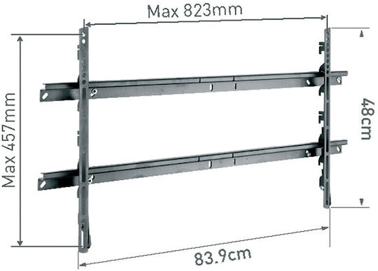 Barkan 40P.S Wall TV Mount up to 60" and 80kg