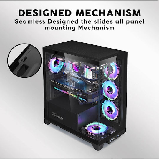 Armaggeddon Aquaron Xtreme Gaming Full Tower Computer Case with Side Window Pink