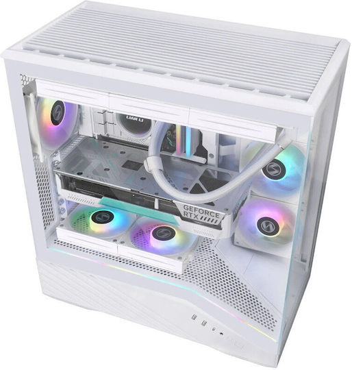 Lian Li Vector V100rx Gaming Midi Tower Кутия За Компютър Със Страничен Прозорец Бяла