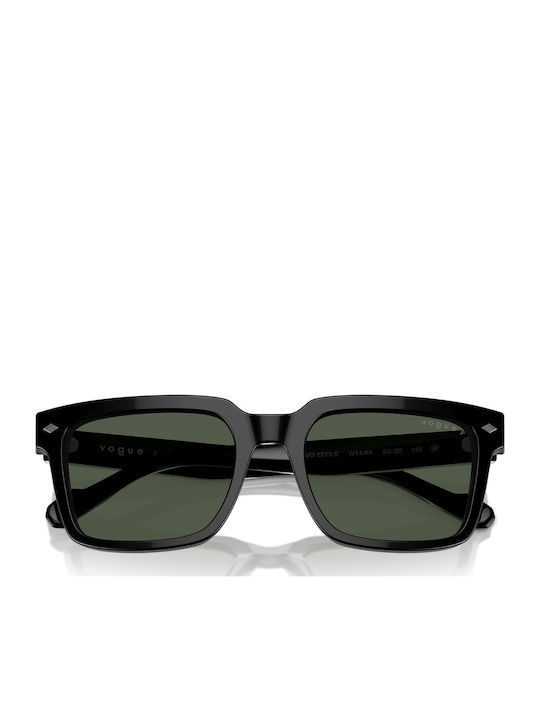 Vogue Men's Sunglasses with Black Horn-Rimmed Frame and Brown Polarized Lenses VO5573S W44/9A