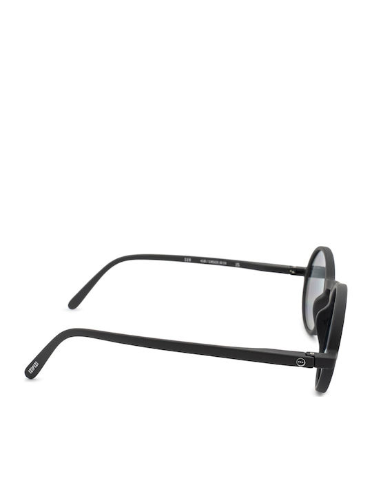 Izipizi #G Unisex Sonnenbrille mit Schwarz Kunststoff Gestell und Schwarz Linse