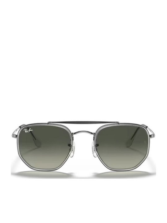Ray Ban The Marshal II Unisex Sunglasses with Silver Metal Frame and Black Lens RB3648M 004/71