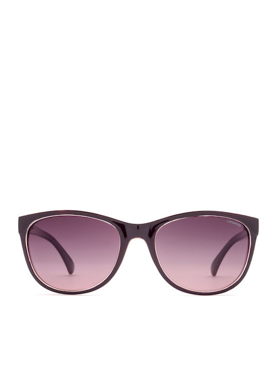Polaroid Damen Sonnenbrille mit Burgundisch Kunststoff Gestell und Lila Linse P8339 C6T/JR