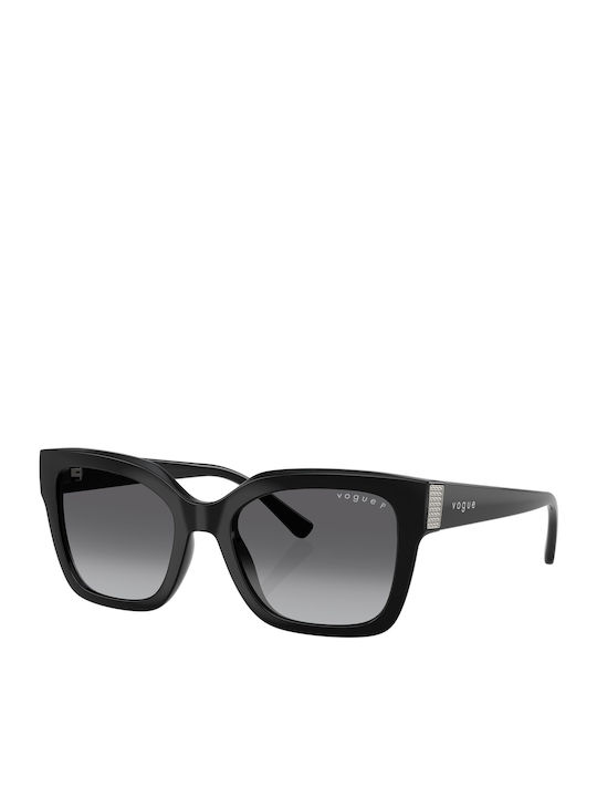 Vogue Women Sunglasses with Black Horn-Rimmed Frame and Grey Gradient Polarized Lens VO5613SB W44/T3