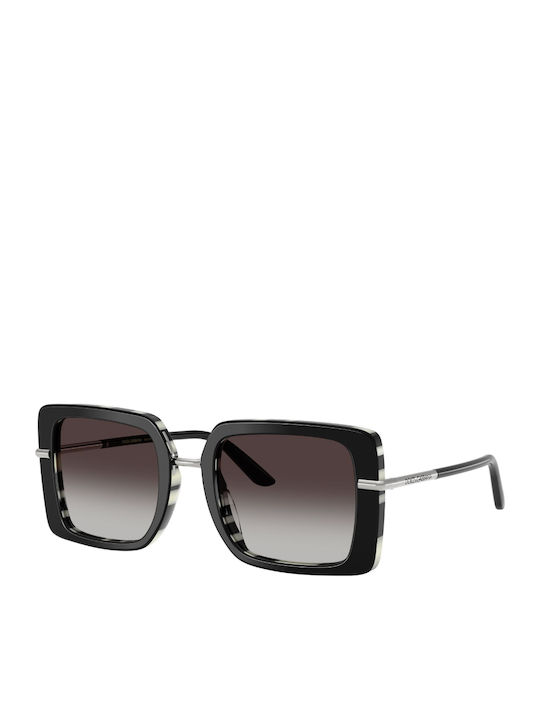 Dolce & Gabbana Women's Sunglasses with Black Frame and Gray Gradient Lens DG4491 33728G