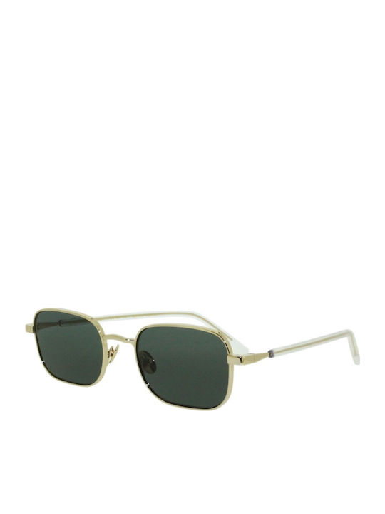 Gast Studio Men's Sunglasses with Gold Metal Frame and Black Lens STU03