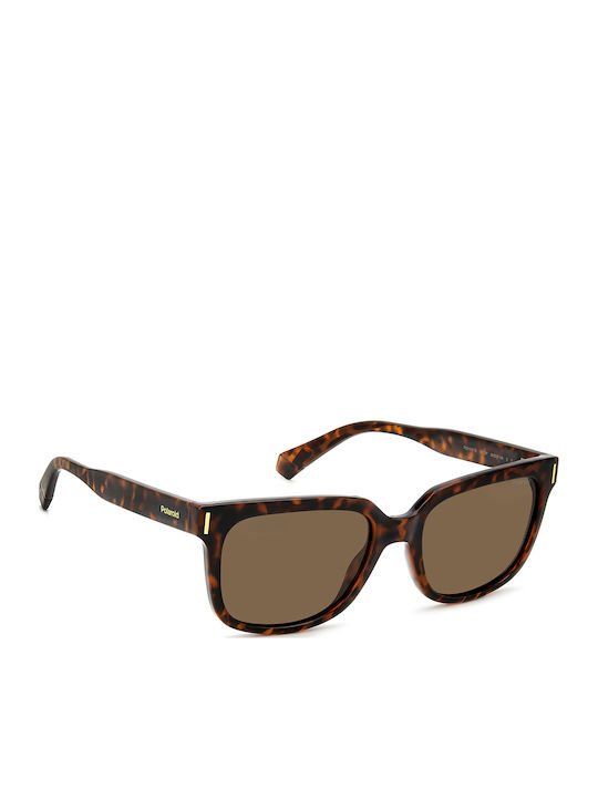 Polaroid Unisex Sonnenbrille mit Braun Schildkröte Metall Gestell und Braun Polarisiert Linse PLD6191/S 086/SP