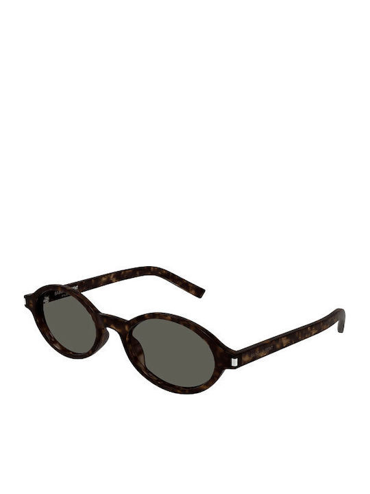 Ysl Jeanne Unisex Γυαλιά Ηλίου με Καφέ Ταρταρούγα Κοκκάλινο Σκελετό και Γκρι Φακό
