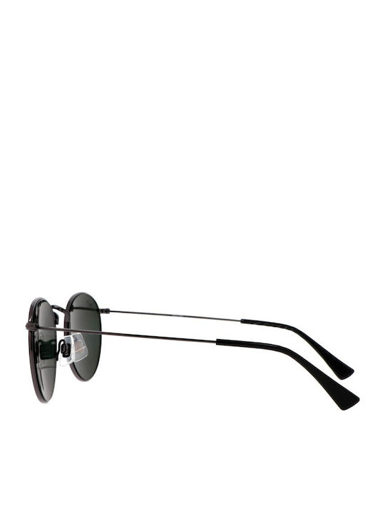 Maui Jim Unisex Sunglasses with Black Metal Frame and Black Lens 667-17A