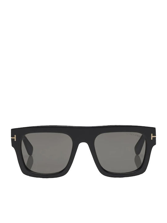 Tom Ford Fausto Men's Sunglasses With Black Horn-Rimmed Frame And Grey Gradient Lens FT0711 01A
