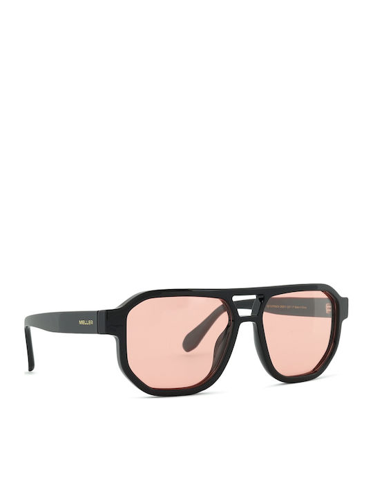 Meller Seba Unisex Sonnenbrille mit Schwarz Kunststoff Gestell und Rosa Polarisiert Linse SE-TUTPEACH