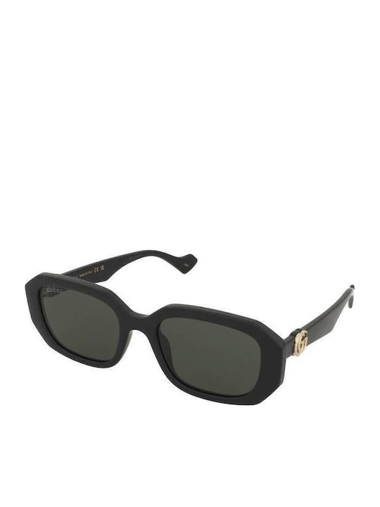 Gucci Woman Sunglasses With Black Horn-Rimmed Frame And Grey Lens GG1535S 001
