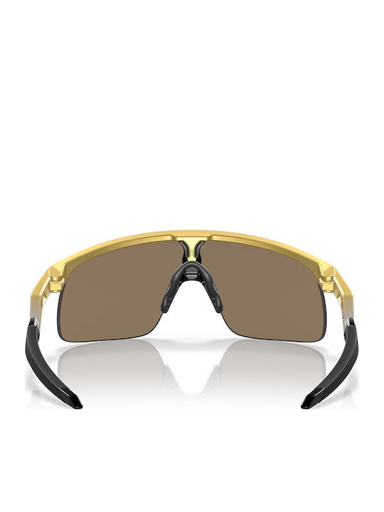 Oakley Youth Men's Sunglasses with Yellow Plastic Frame and Yellow Mirror Lens OJ9010-08
