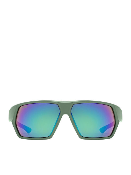 Uvex Sportstyle Unisex Γυαλιά Ηλίου με Πράσινο Κοκκάλινο Σκελετό και Πολύχρωμο Καθρέφτη Φακό S5330597716
