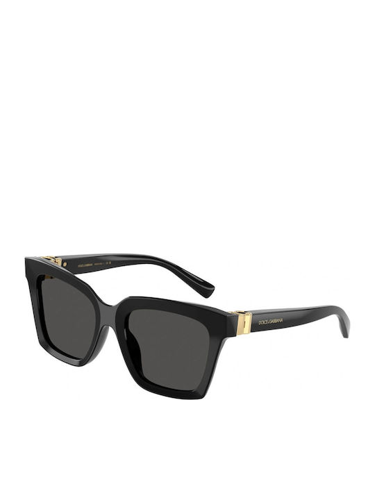 Dolce & Gabbana Women's Sunglasses with Black Horn-Rimmed Frame and Grey Lens DG4498 501/87
