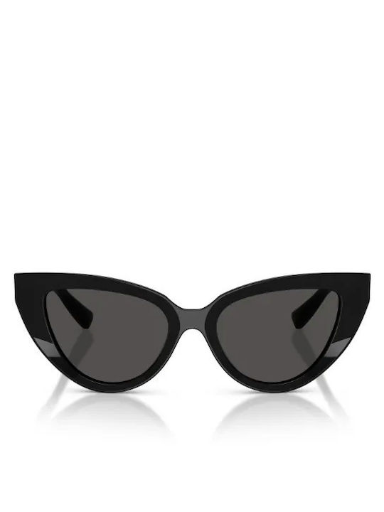 Dolce & Gabbana Women's Sunglasses with Black Horn-Rimmed Frame and Grey Lens DG4498 501/87