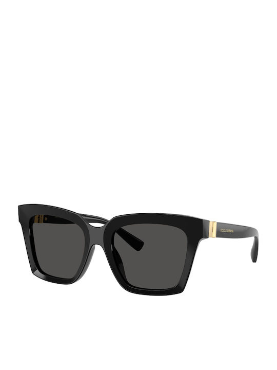 Dolce & Gabbana Women's Sunglasses with Black Horn-Rimmed Frame and Grey Lens DG4498 501/87
