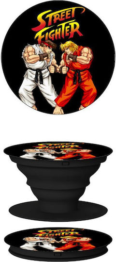 Street Fighter Phone Holders Stand Μαύρο Βάση Στήριξης Κινητού Στο Χέρι