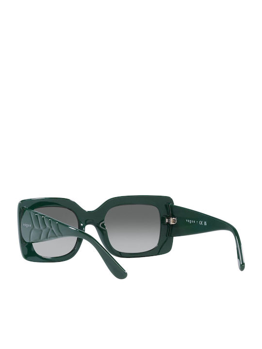 Vogue Women's Sunglasses with Green Plastic Frame and Gray Gradient Lens VO5481S 3050/11