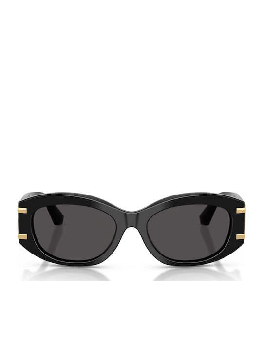 Dolce & Gabbana Women's Sunglasses with Black Tartaruga Horn-Rimmed Frame and Grey Lens DG4502 501/87
