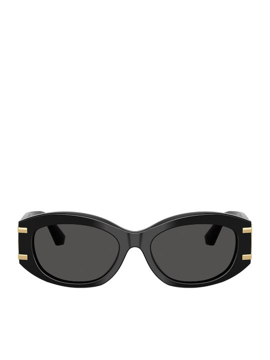 Dolce & Gabbana Women's Sunglasses with Black Tartaruga Horn-Rimmed Frame and Grey Lens DG4502 501/87