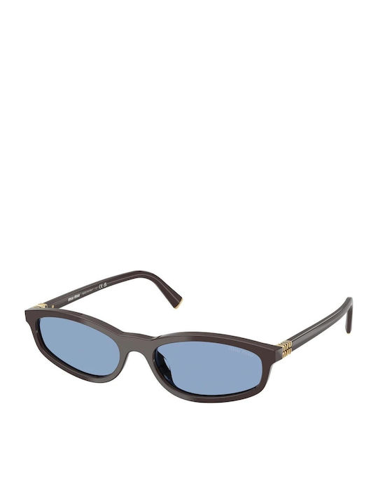Miu Miu Unisex Sunglasses with Black Plastic Frame and Blue  display picture 3