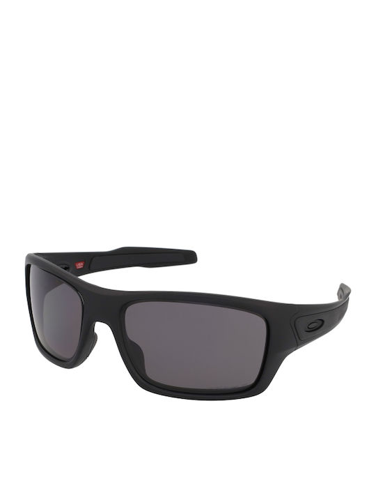 Oakley Turbine Мъжки Слънчеви Очила с Черна Пластмасова Рамка и Черни Поляризирани Стъкла OO9263-62