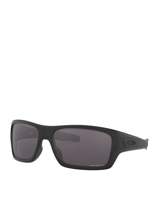 Oakley Turbine Мъжки Слънчеви Очила с Черна Пластмасова Рамка и Черни Поляризирани Стъкла OO9263-62