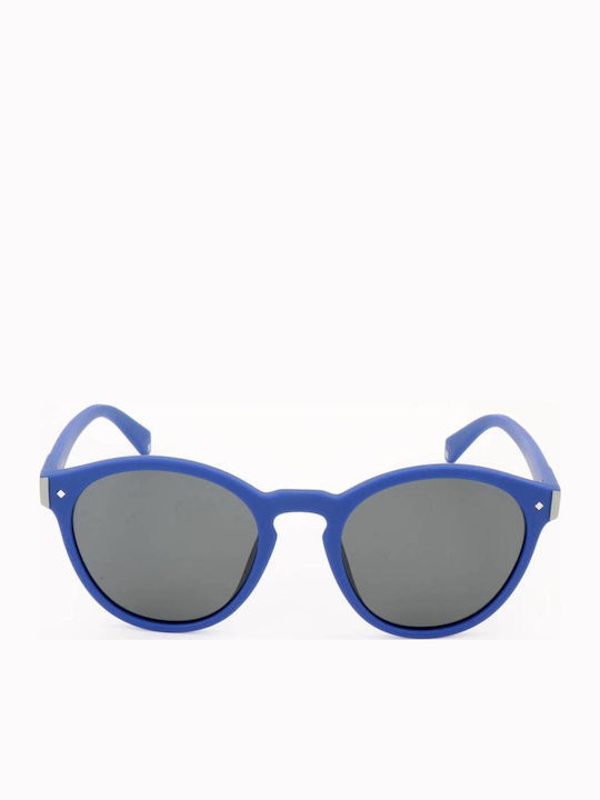 Polaroid Herren Sonnenbrillen mit Blau Horn umrandetem Rahmen und Gray Polarisiertem Glas PLD6034/S PJPM9