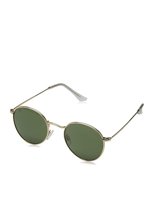 Chpo Liam Unisex Sunglasses with Green Metal Frame and Green Lens 16132AC