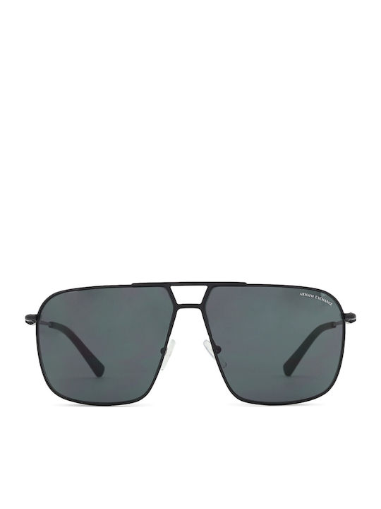 Armani Exchange Мъжки Слънчеви Очила с Черна Метална Рамка и Сиви Стъкла AX2050S 600087